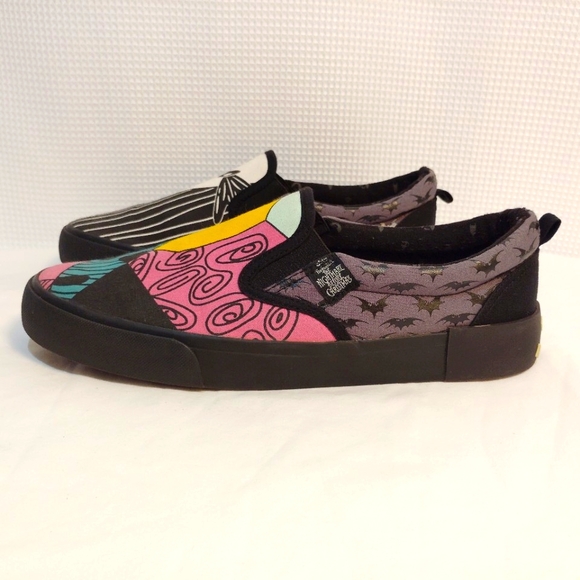 Disney Nightmare Before Christmas Ground Up Slip On Shoes Skimmers Loafers Flat - Picture 8 of 16